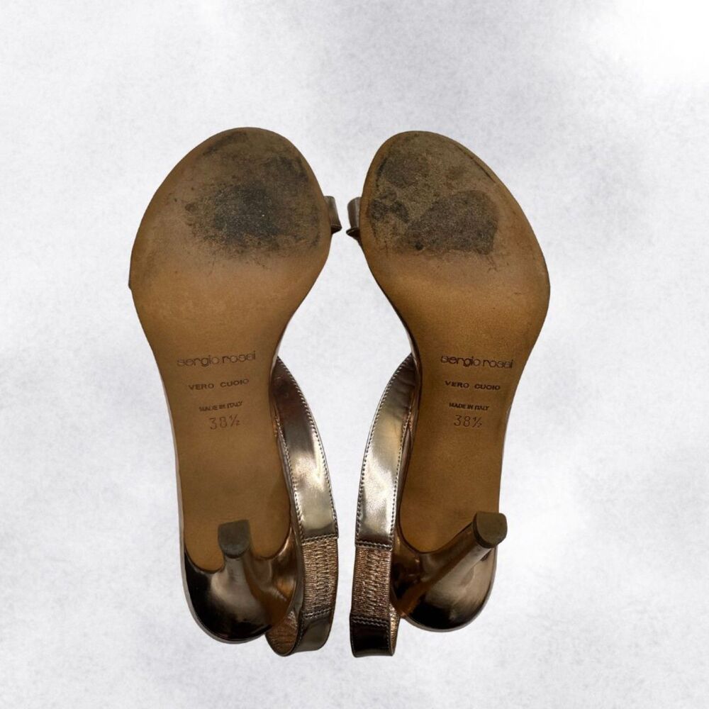 Sergio Rossi Rose Gold Slingback Stiletto Size 8 - Picture 7 of 7